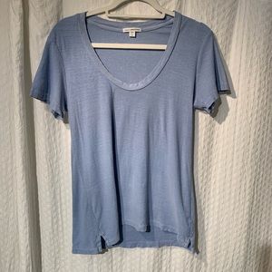 James Perse NWOT classic u scoop neck light blue t shirt